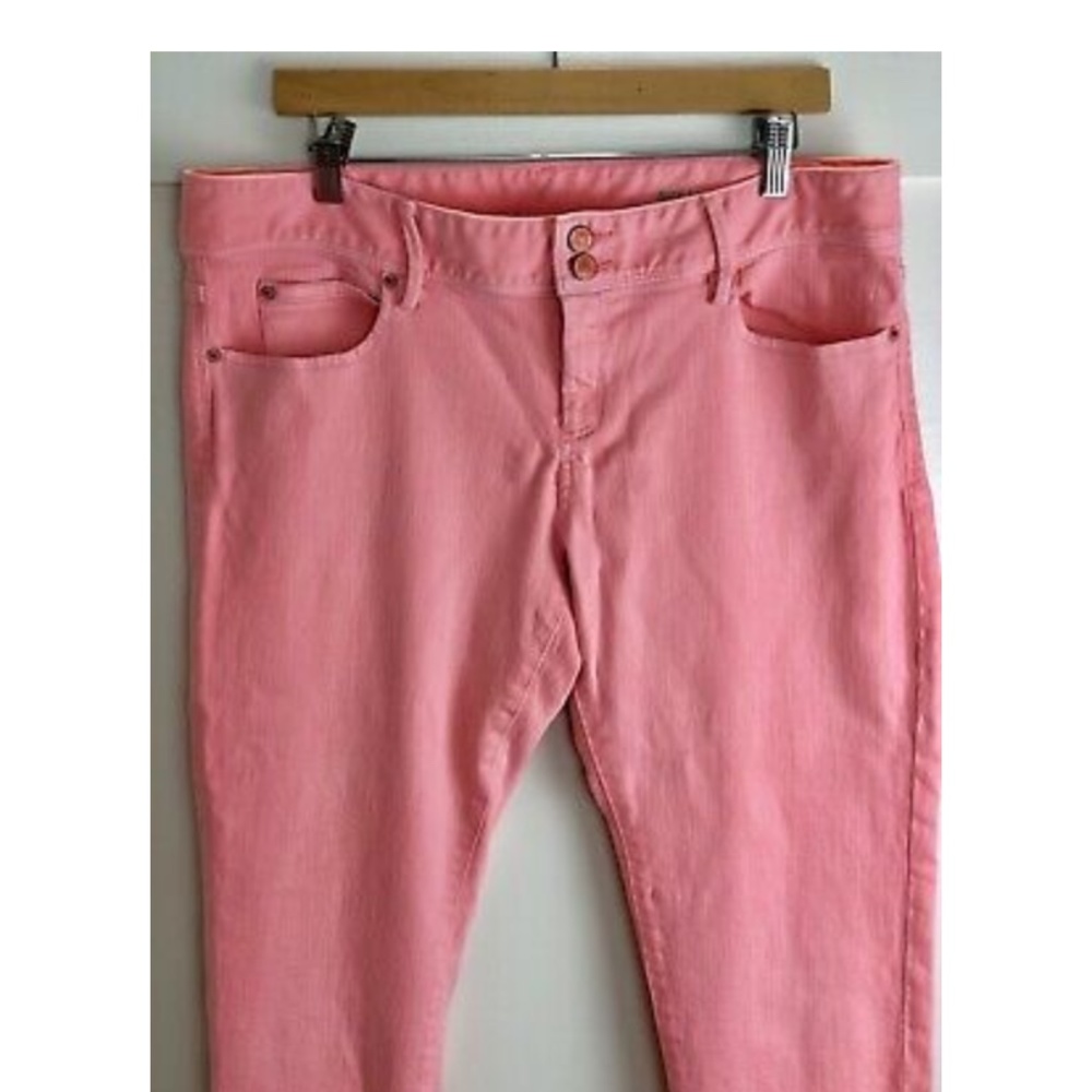 Lilly Pulitzer ankle zipper worth skinny pink jean pant size 14